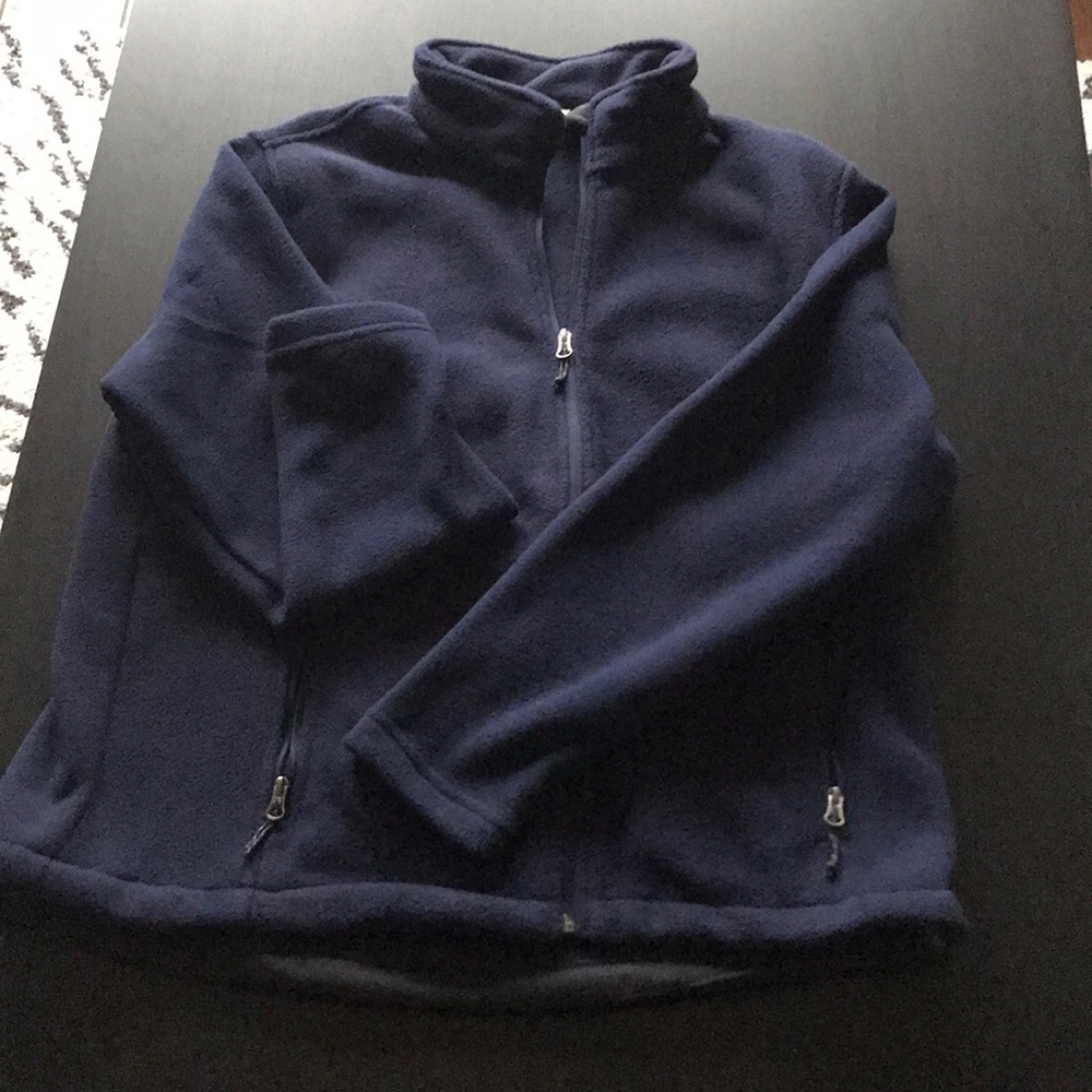 Naby blue fleece zip up